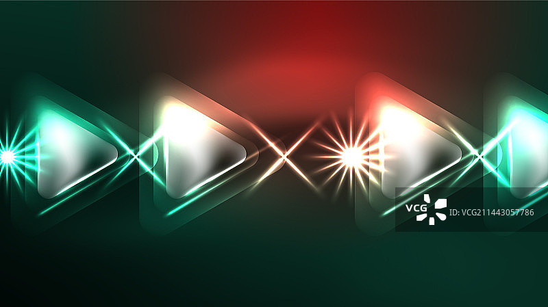 数字霓虹灯抽象背景三角形和图片素材