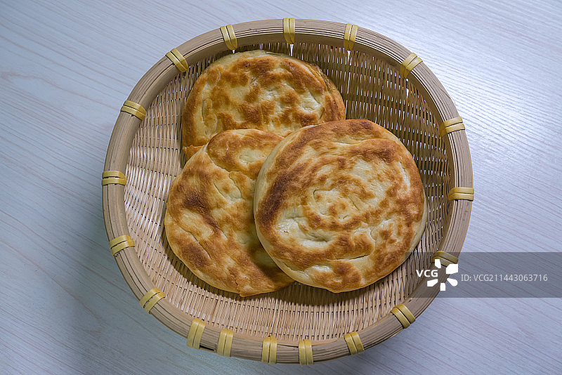 美食烧饼火烧馍面食馒头图片素材