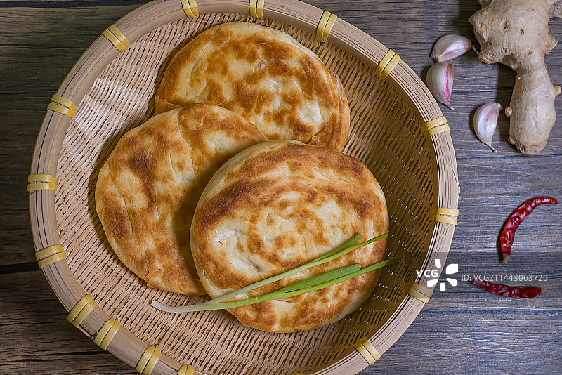 美食烧饼火烧馍面食馒头图片素材