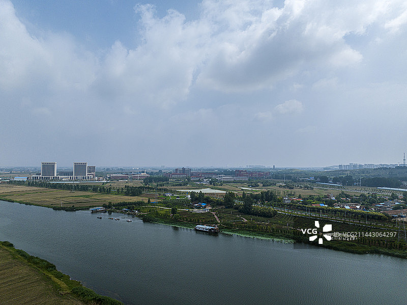 航拍安徽省宿州市灵璧县灵西闸风光图片素材