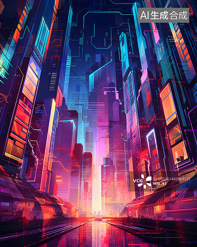 【AI数字艺术】赛博朋克风图片素材