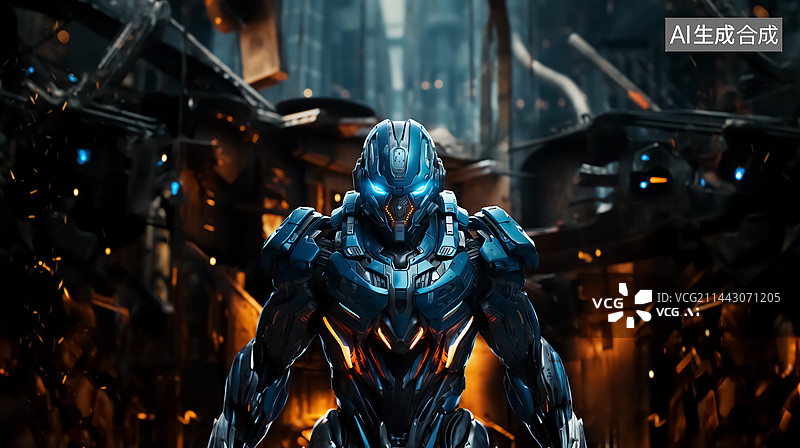【AI数字艺术】科幻机甲图片素材