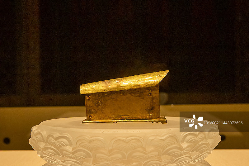 太原博物馆银椁唐代太原市晋源区龙泉寺塔基遗址出土图片素材