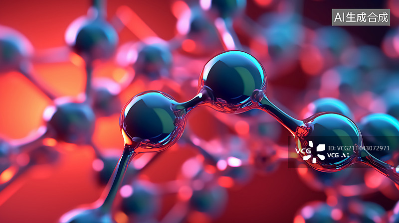 【AI数字艺术】微观世界下的DNA物质图片素材