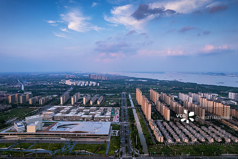 沿江都市靖江新城美景图片素材