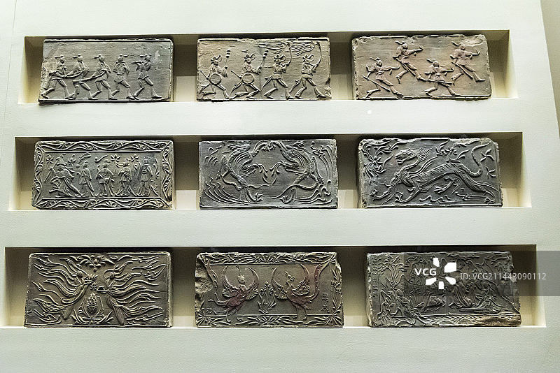 中国国家博物馆，画像砖，南朝图片素材