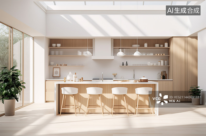 【AI数字艺术】室内厨房厨房图片素材