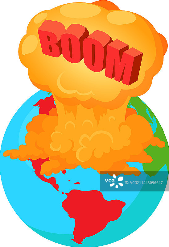 爆炸云2.5D图标图片素材