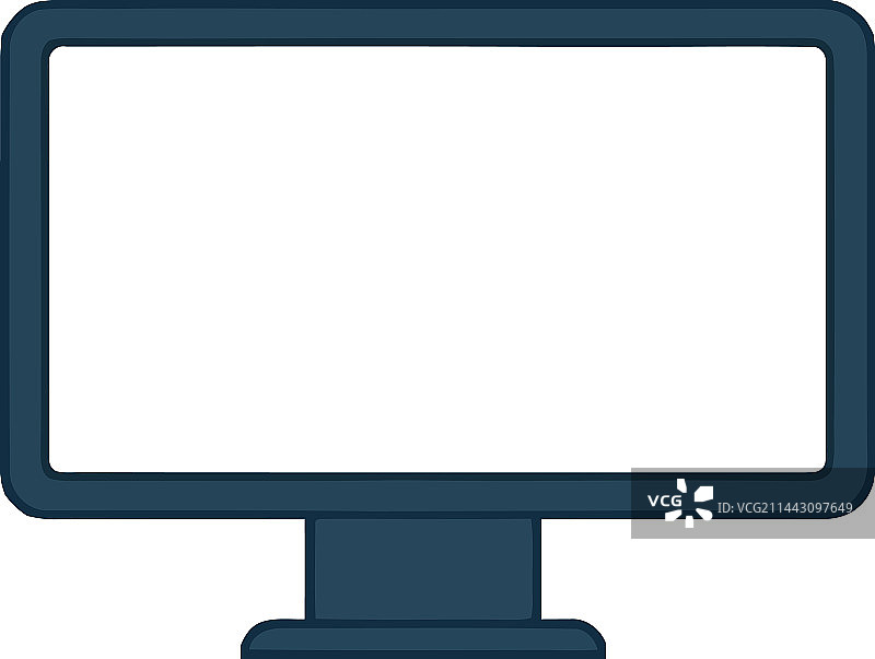 现代扁平屏幕电脑显示器图片素材