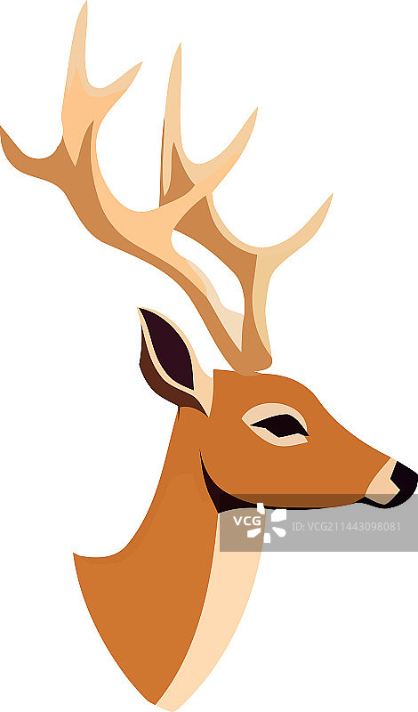 冬季鹿头吉祥物设计图片素材