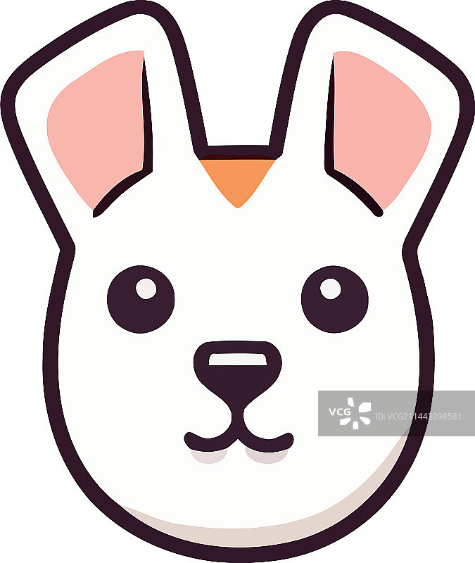 可爱卡通小狗头图片素材