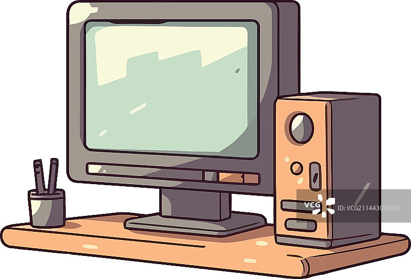 办公室旧电脑设备图片素材