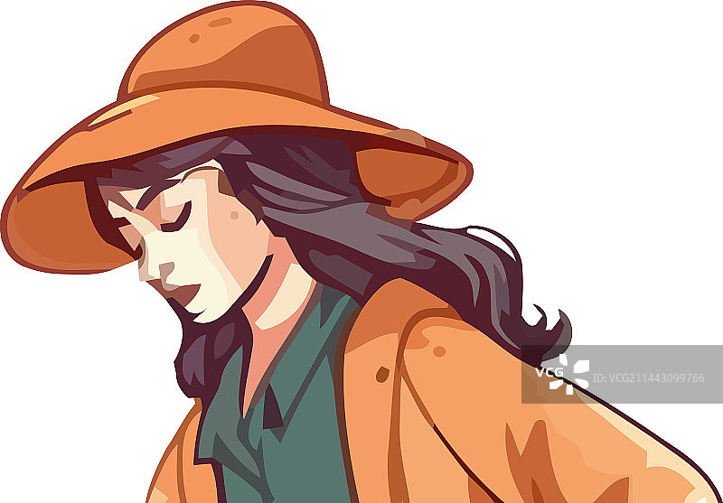 戴可爱帽子的年轻女子微笑图片素材