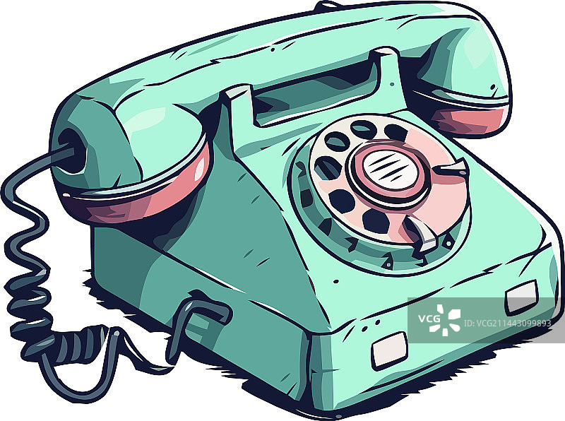 使用老式转盘电话洽谈商务图片素材