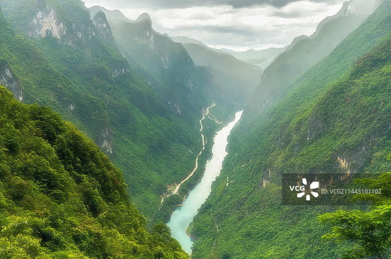 广西天峨县龙滩大峡谷的图片素材