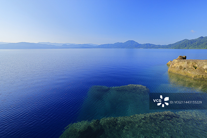 日本秋田县仙北市田泽湖图片素材