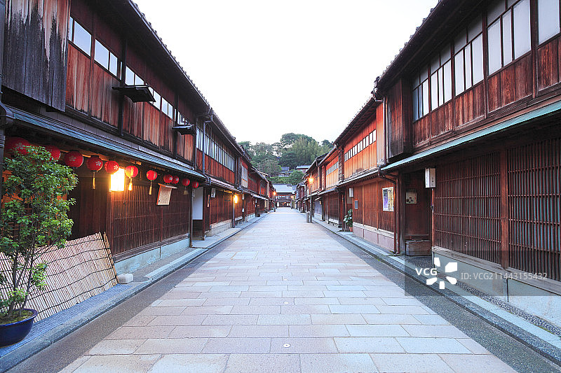 日本金泽市东茶屋街图片素材