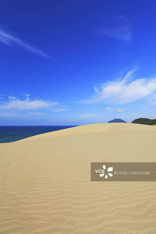 鸟取沙丘和日本海，日本，鸟取县，鸟取市图片素材