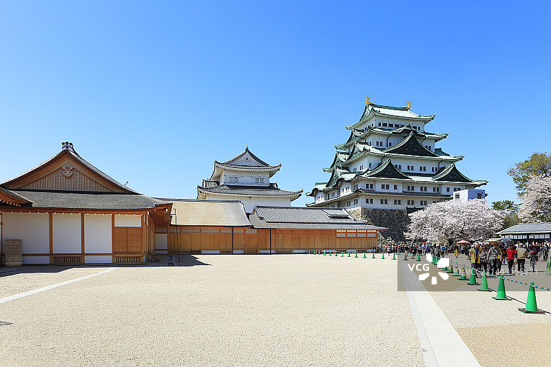 春季日本爱知县名古屋名古屋城图片素材