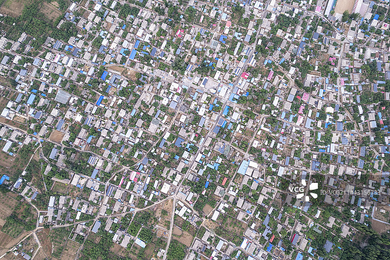 北方乡村房屋建筑航拍风景图片素材