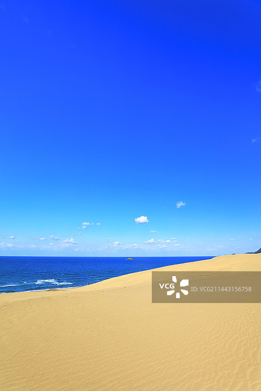 鸟取沙丘和日本海，日本，鸟取县，鸟取市图片素材