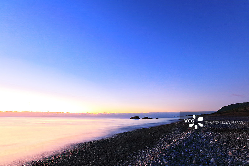 日本三重县南牟娄郡的清晨海景图片素材