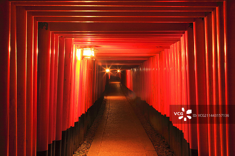 京都伏见稻荷大社千本鸟居图片素材