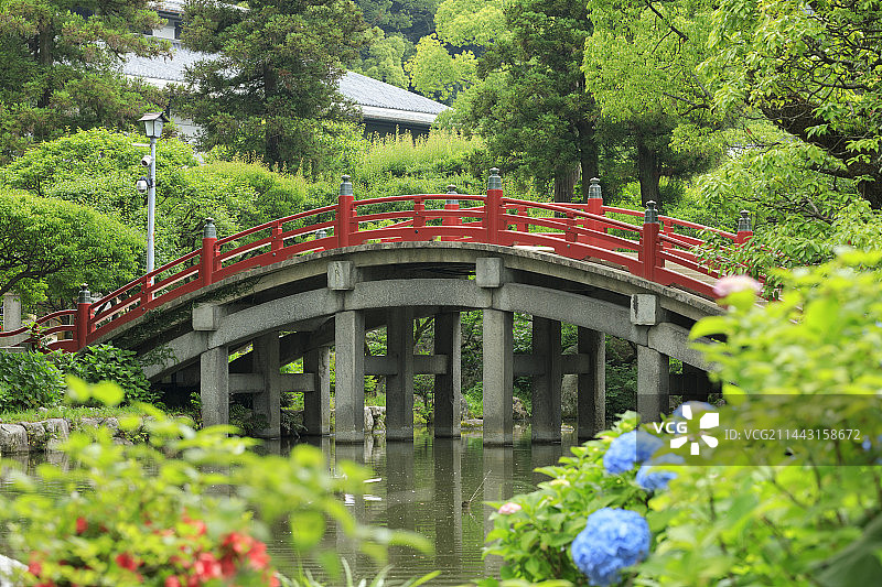 福冈县太宰府天满宫的太鼓桥图片素材