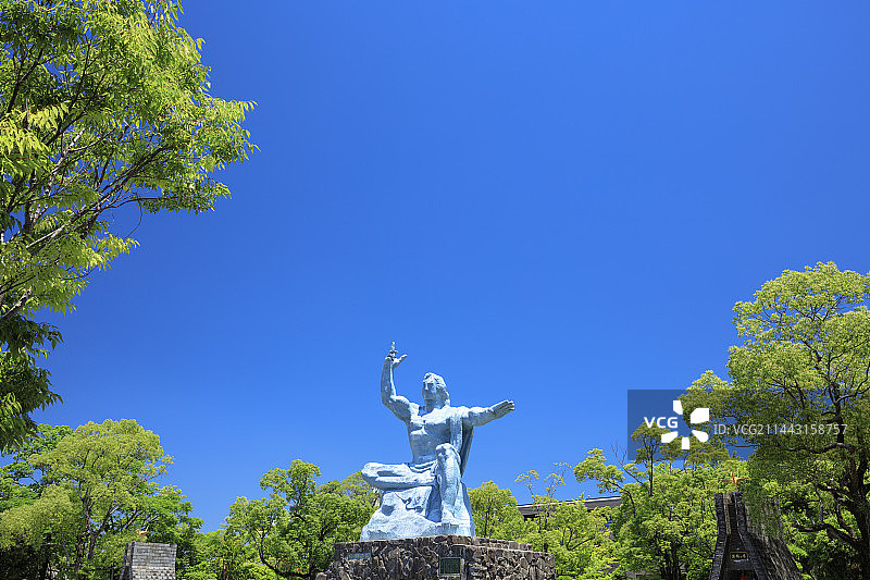 长崎市和平雕像，日本长崎图片素材