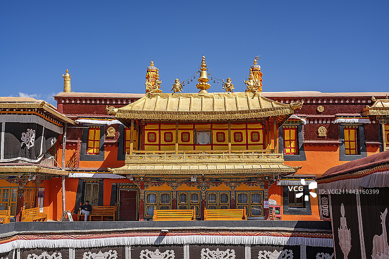 拉萨大昭寺局部特写图片素材