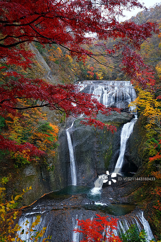 日本茨城县秋季袋田瀑布图片素材