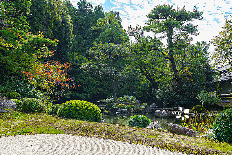 日本京都知恩院方丈庭园图片素材