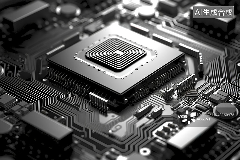 【AI数字艺术】芯片电路板图片素材