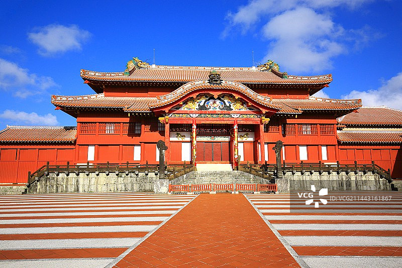 日本冲绳县那霸市首里城图片素材