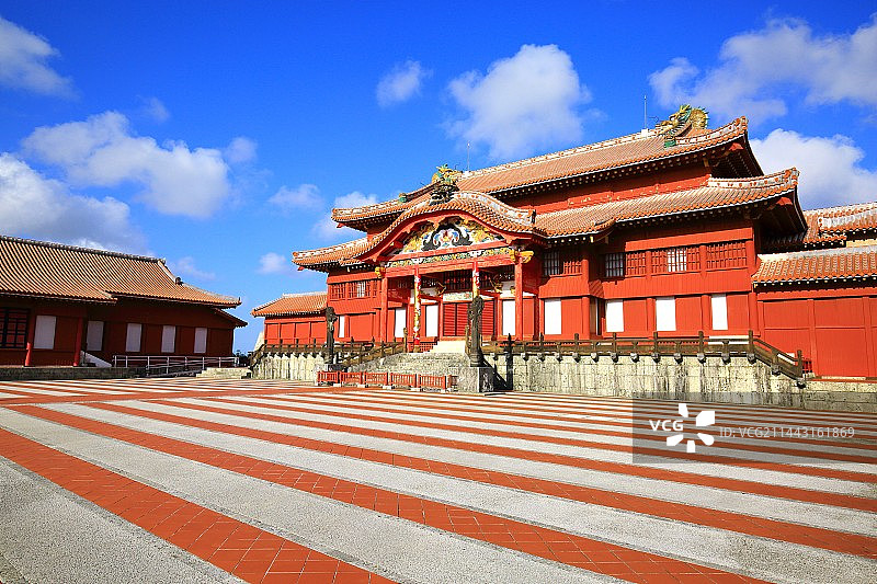 日本冲绳县那霸市首里城图片素材