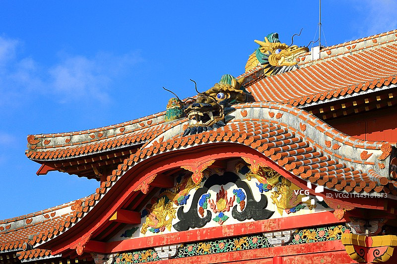 日本冲绳县那霸市首里城图片素材