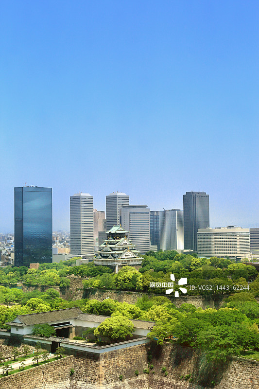 大阪城的新绿（日本大阪府大阪市）图片素材