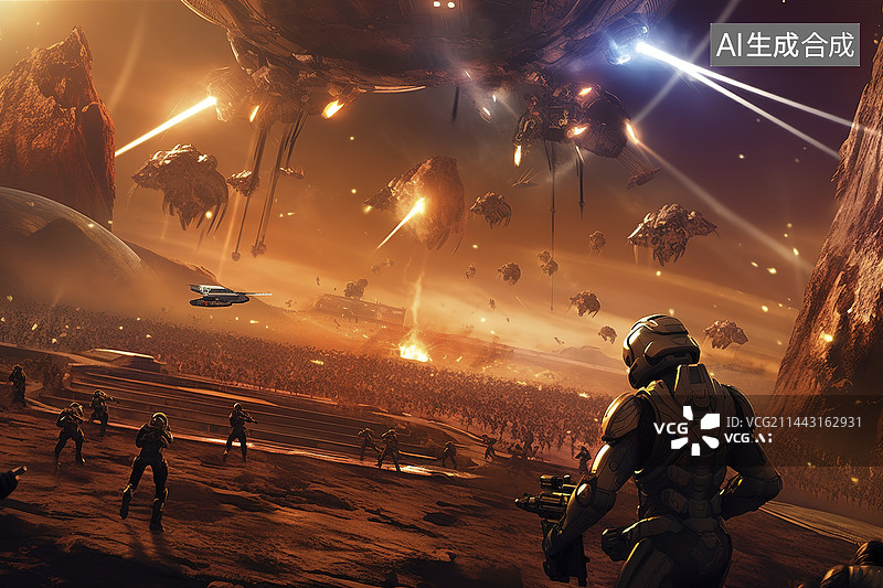 【AI数字艺术】未来的战争图片素材