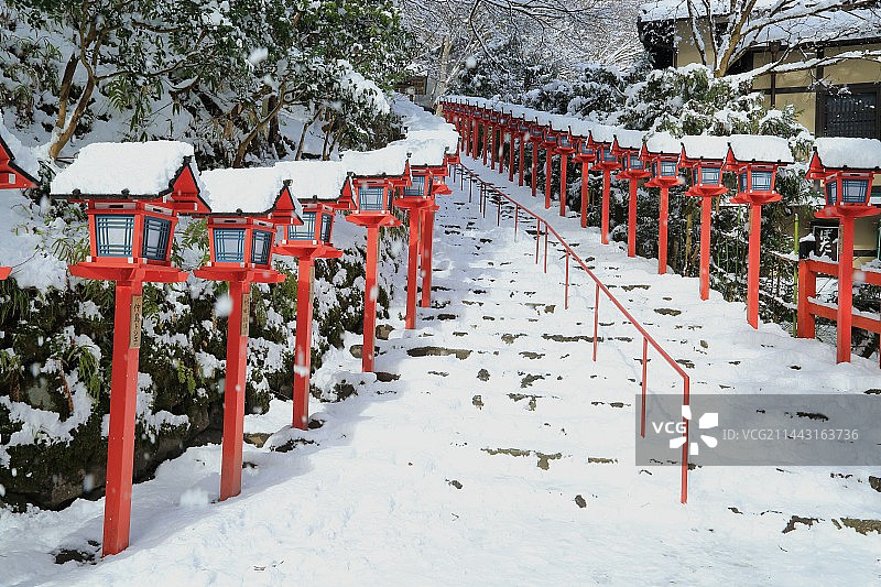 贵船神社，日本京都府京都市图片素材