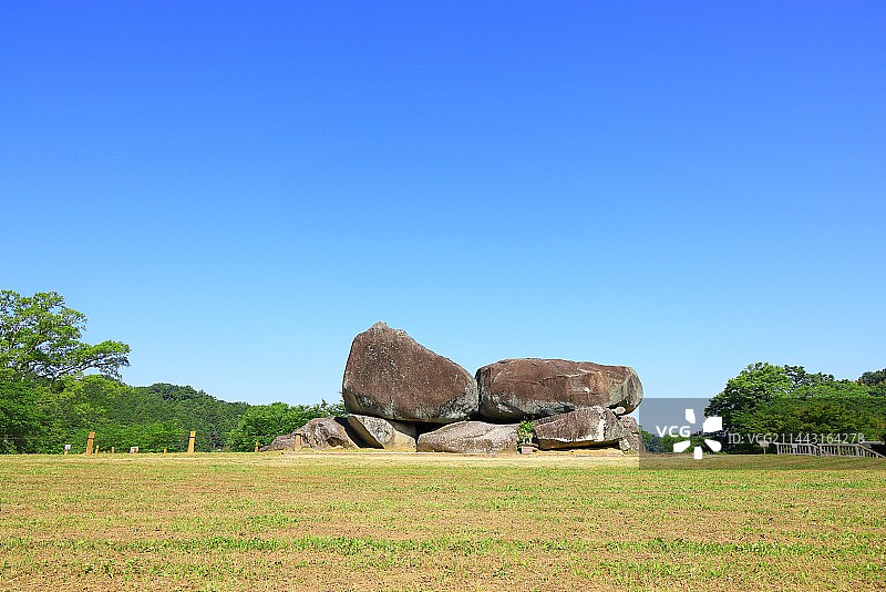 石舞台古墓，日本奈良县高市郡明日香村图片素材