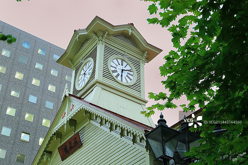 日本北海道札幌市的札幌钟楼图片素材