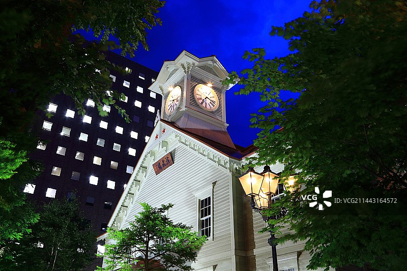 日本北海道札幌市的札幌钟楼图片素材