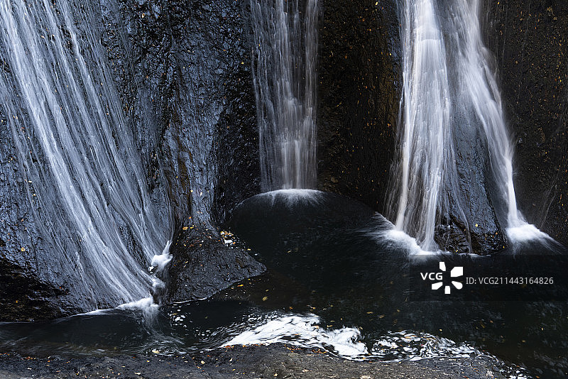 茨城县久慈郡袋田瀑布晚秋景色图片素材