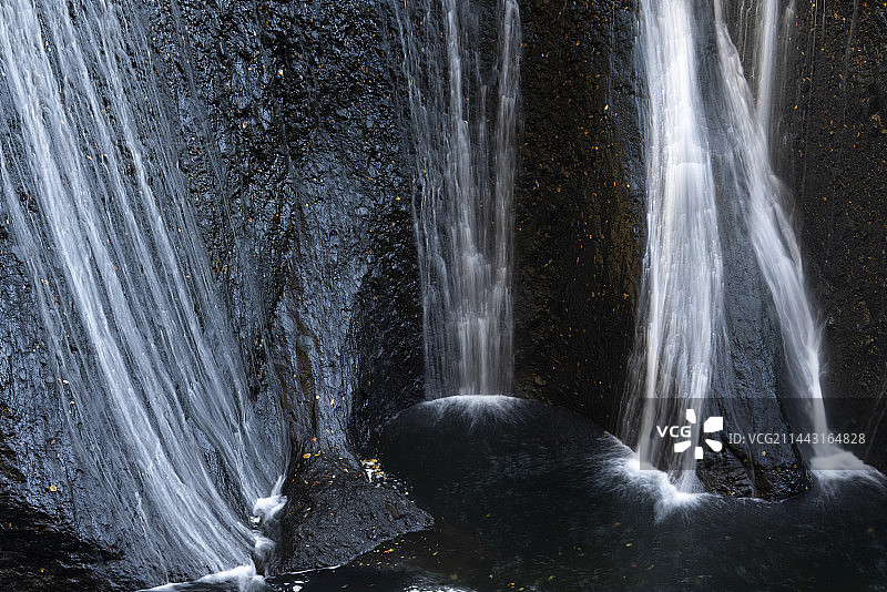 茨城县久慈郡袋田瀑布晚秋景色图片素材