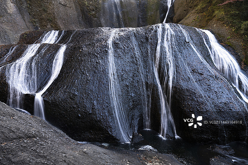 茨城县久慈郡袋田瀑布晚秋景色图片素材