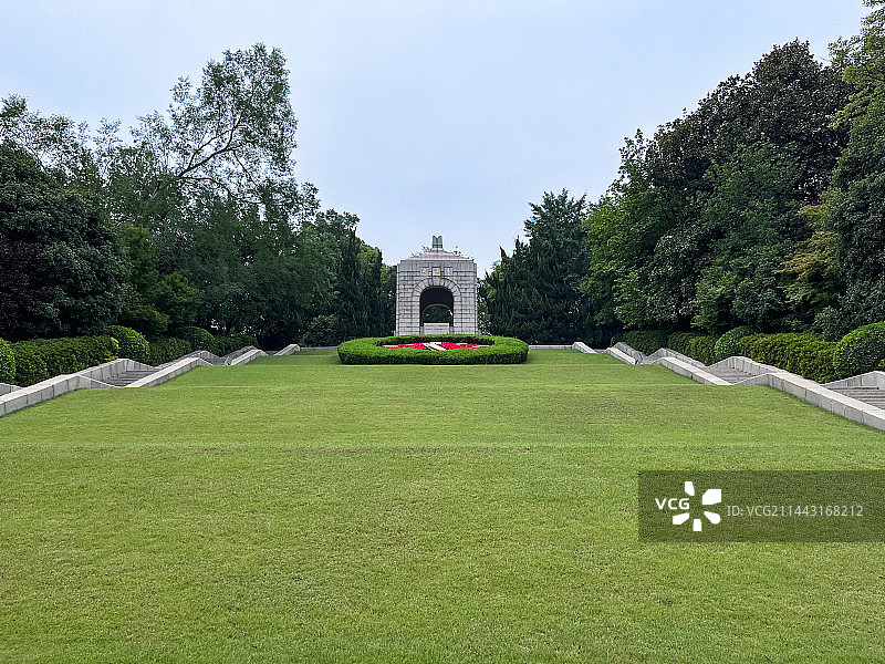江苏南京，雨花台烈士陵园，忠魂亭图片素材