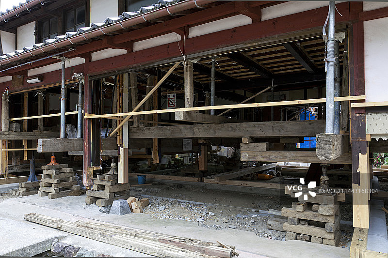 旧私人住宅的修复图片素材