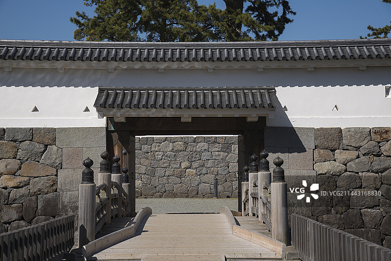 日本小田原城马门，神奈川县小田原图片素材