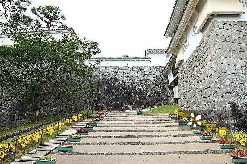 日本福岛二本松城秋景图片素材