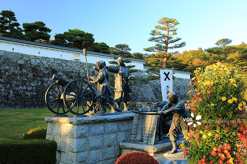 日本福岛二本松城秋景图片素材